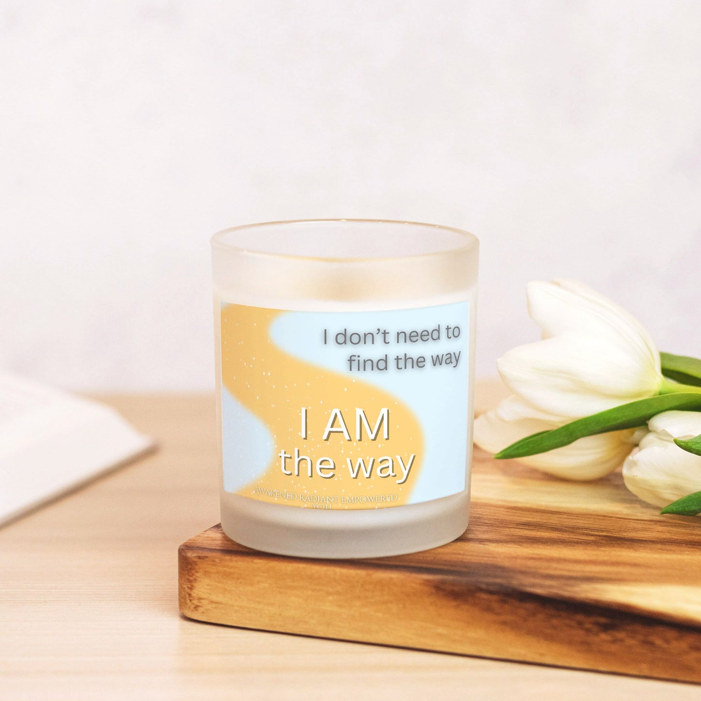 I AM the Way 9 oz Frosted Glass Candle