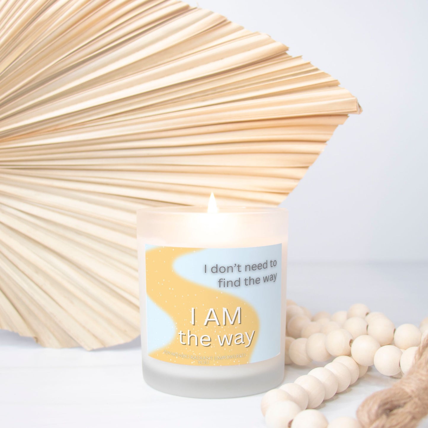 I AM the Way 9 oz Frosted Glass Candle