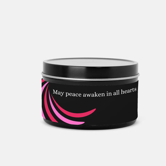 May Peace Awaken In All Hearts 8 oz Candle Tin