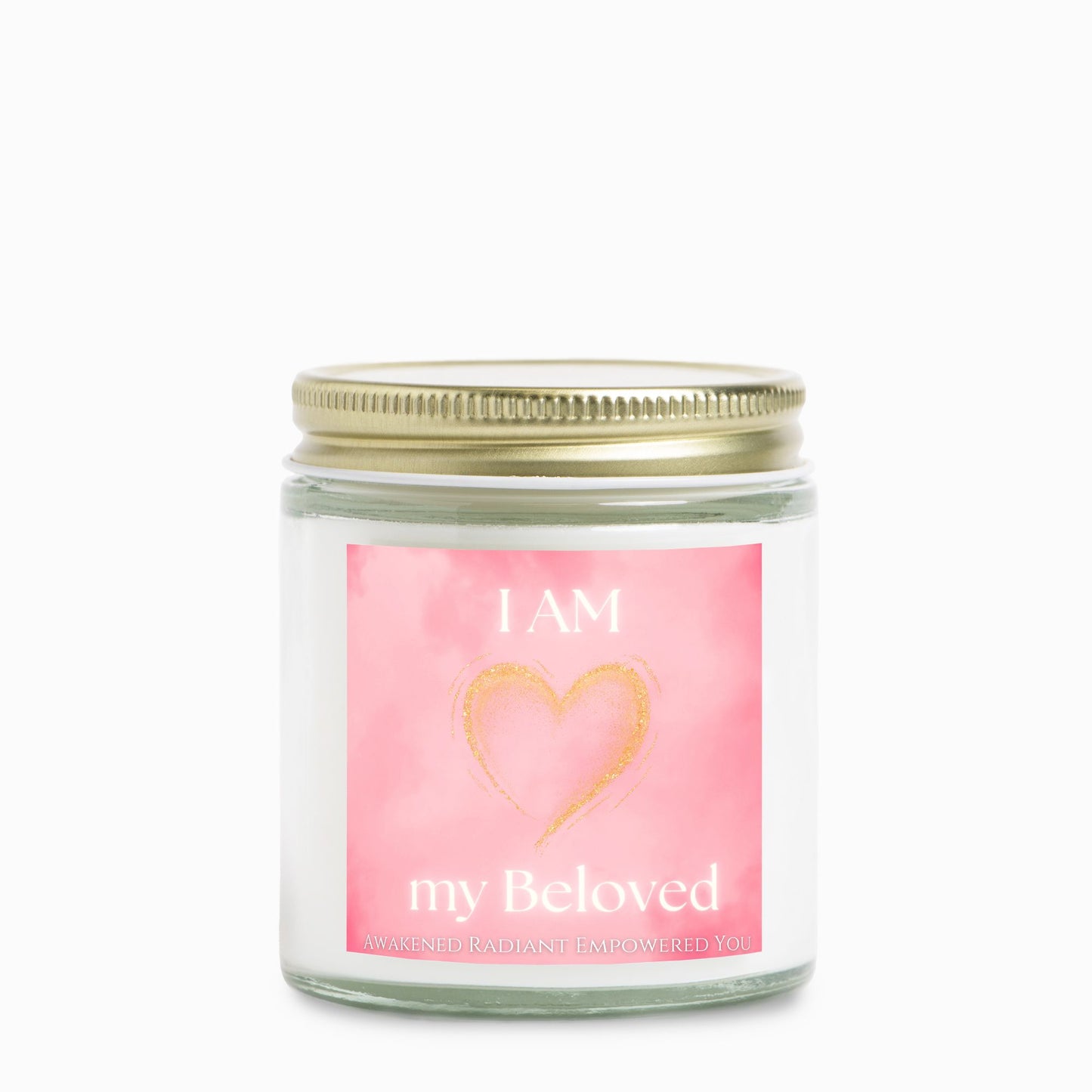 I AM My Beloved 4 oz Clear Jar Candle