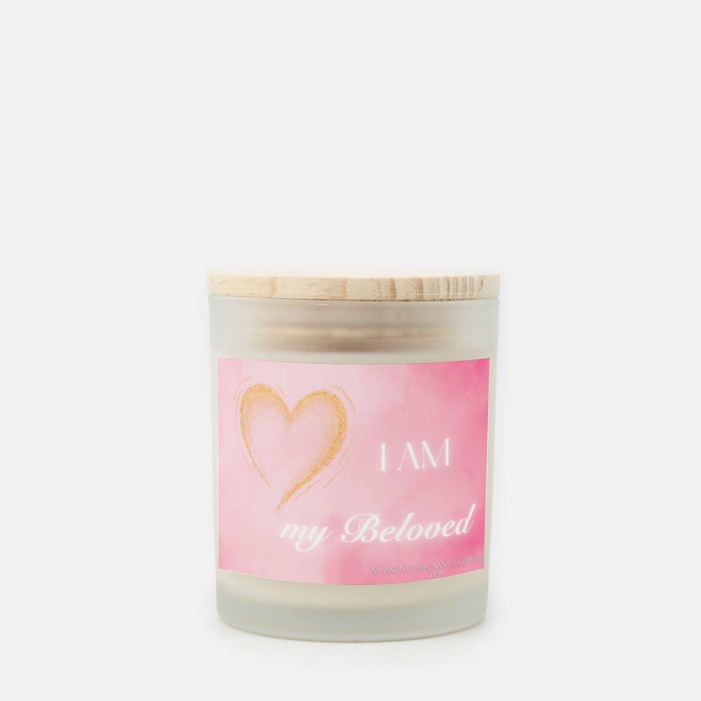 I AM My Beloved 9 oz Frosted Glass Candle