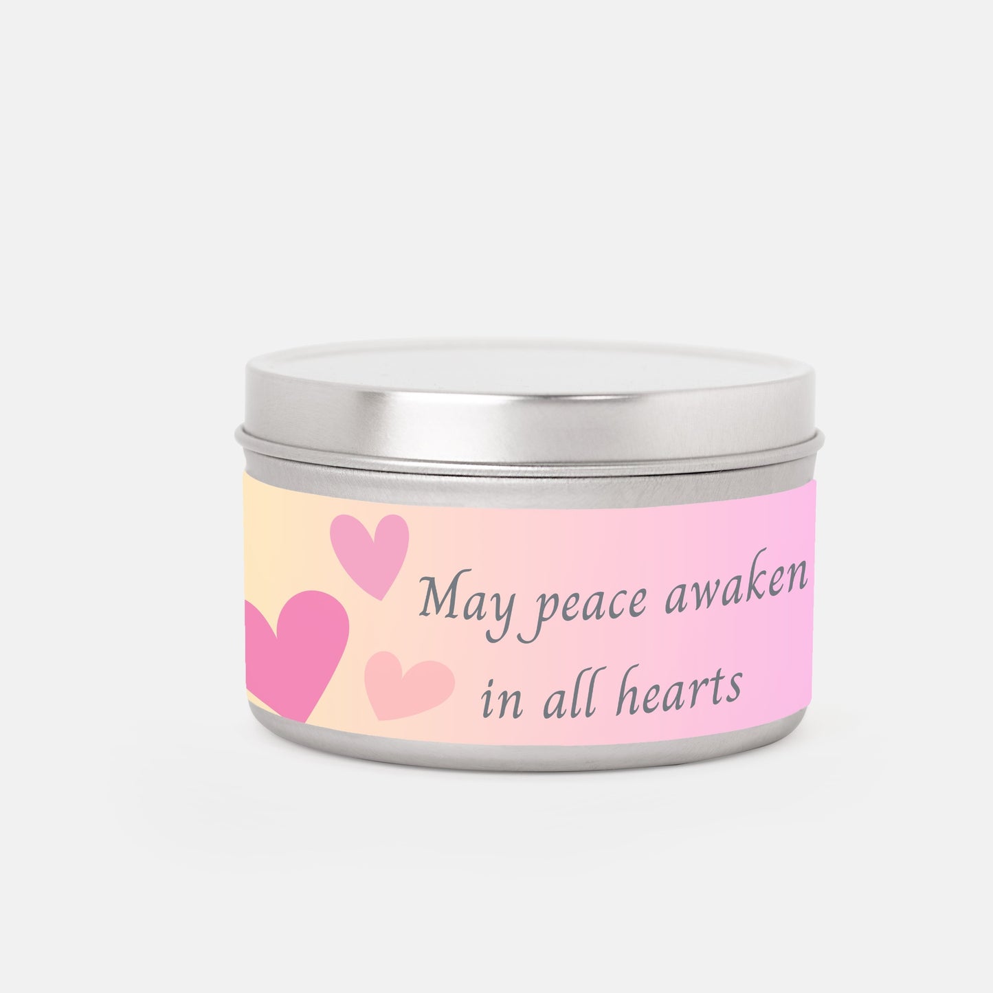 May Peace Awaken In All Hearts 8 oz Candle Tin