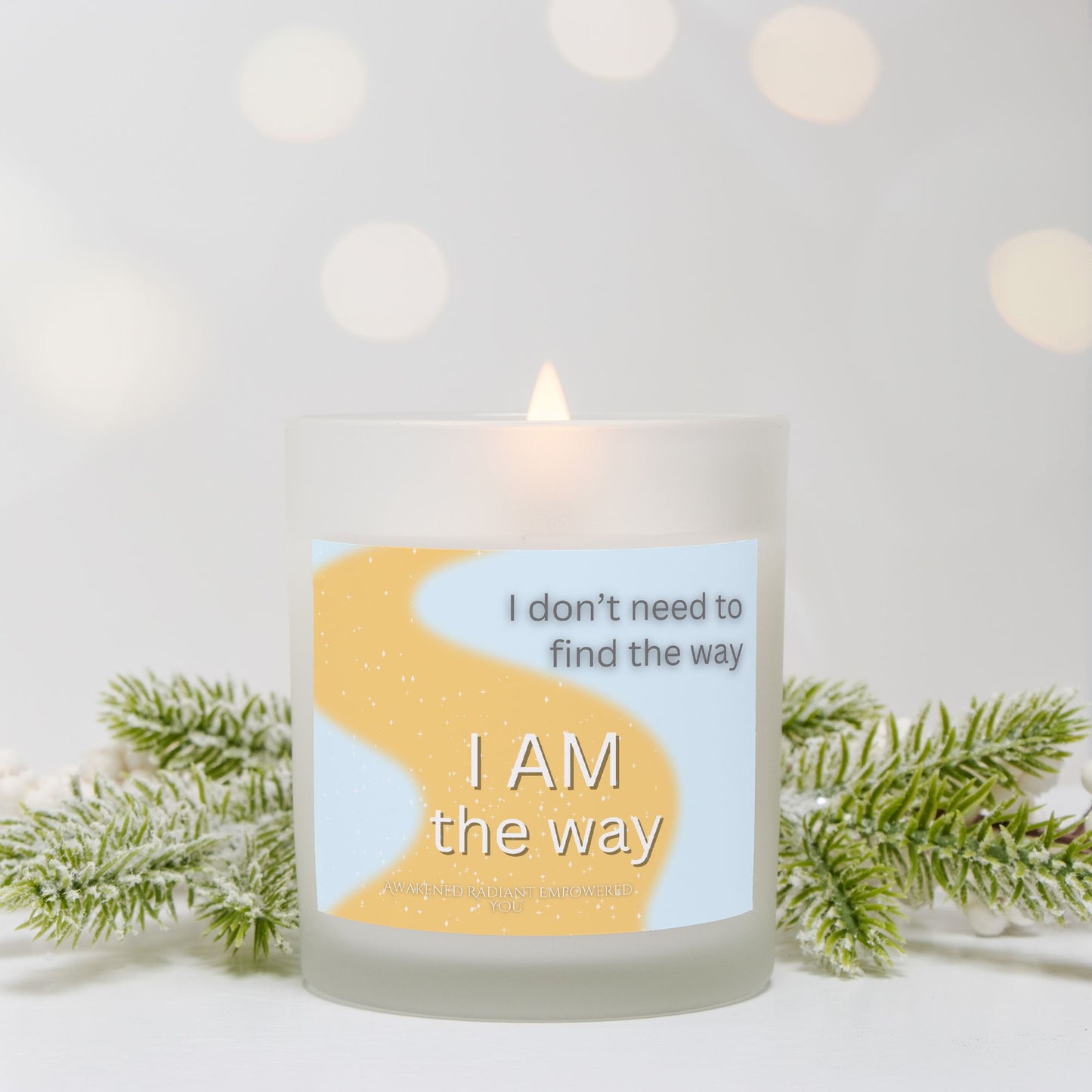 I AM the Way 9 oz Frosted Glass Candle