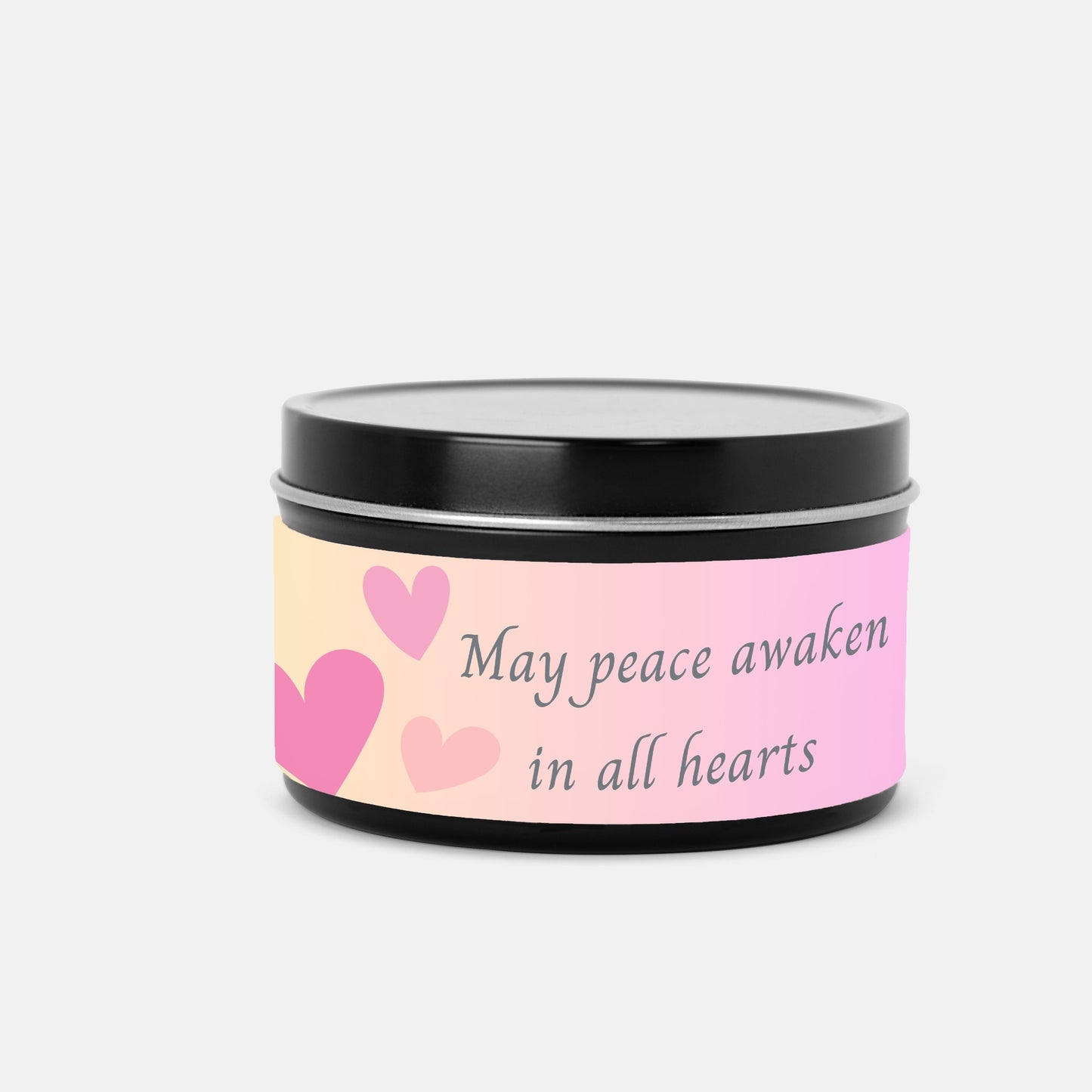 May Peace Awaken In All Hearts 8 oz Candle Tin