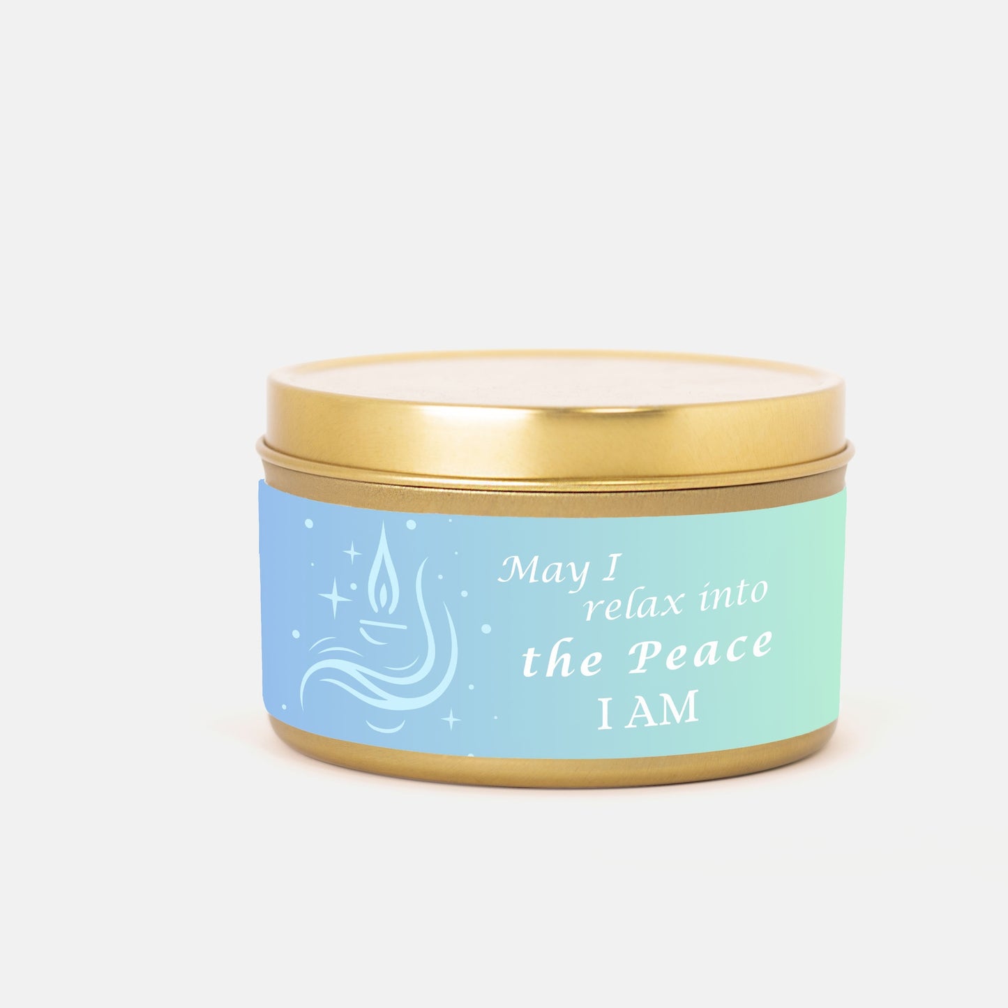 May I Relax Into The Peace I AM 8 oz Candle Tin