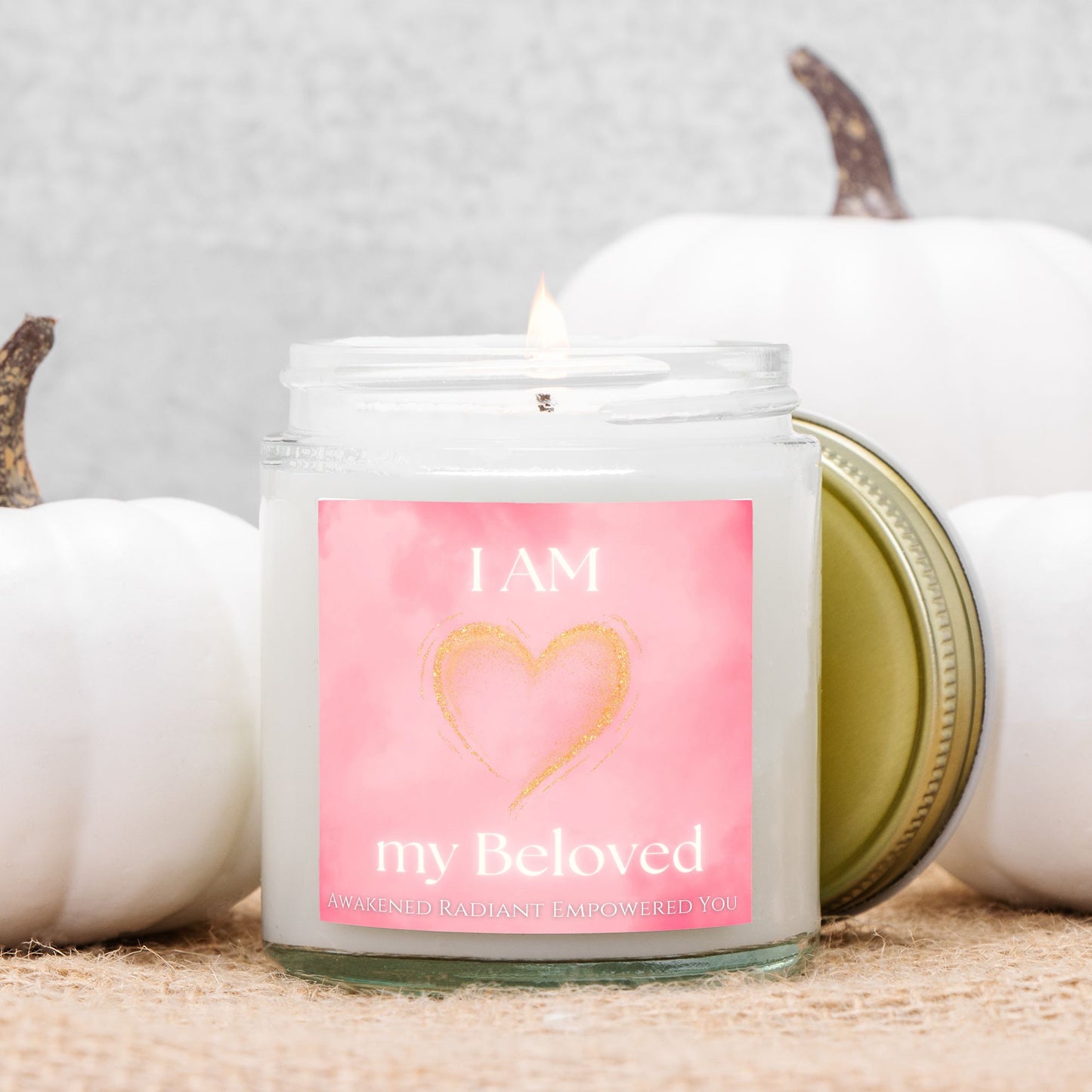 I AM My Beloved 4 oz Clear Jar Candle